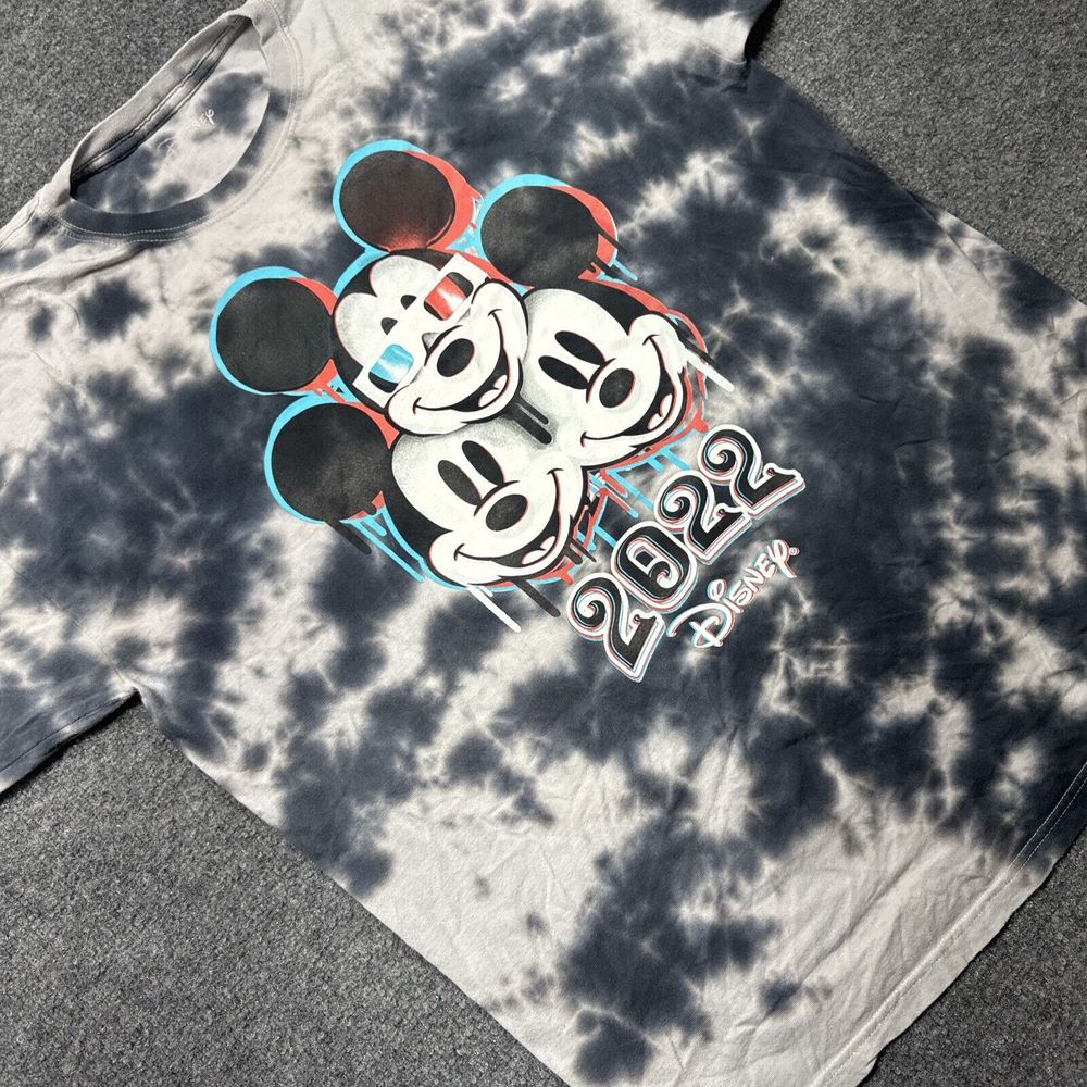 Disney Trippy 3d Mickey‎ Mouse Tie Dye 2022 Men XL